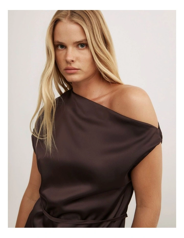 Tipped Shoulder Top in Espresso image 3