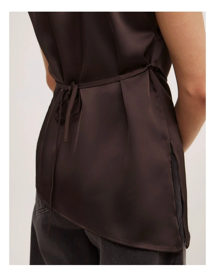 Tipped Shoulder Top in Espresso image 4