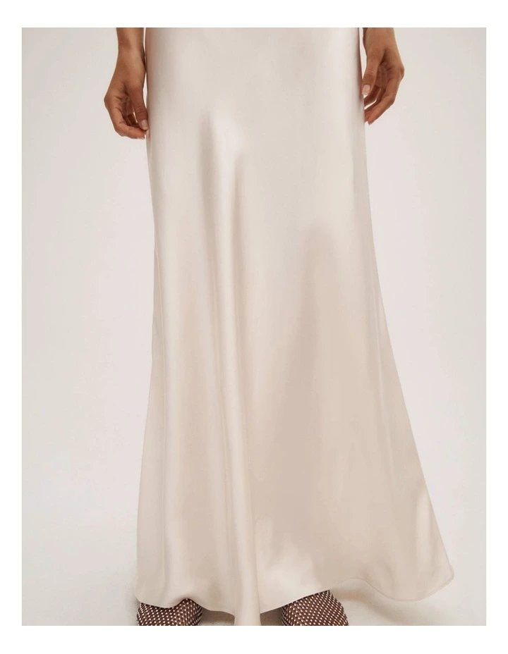 Bias Slip Skirt in Vanilla image 4