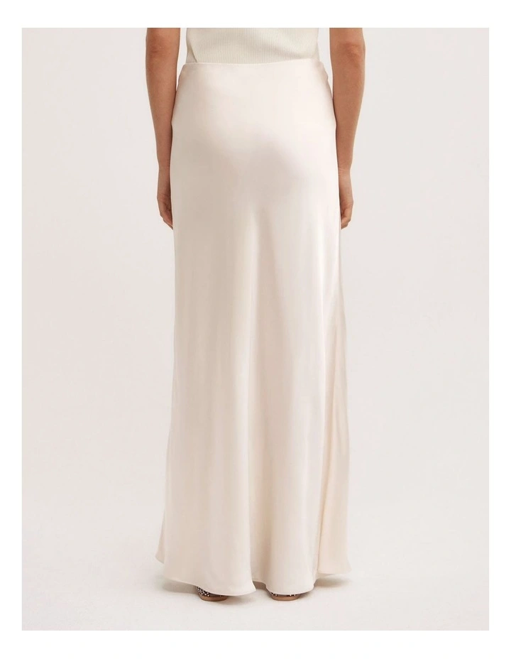 Bias Slip Skirt in Vanilla image 5