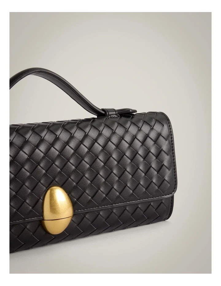 Erin Top Handle Bag in Black image 3