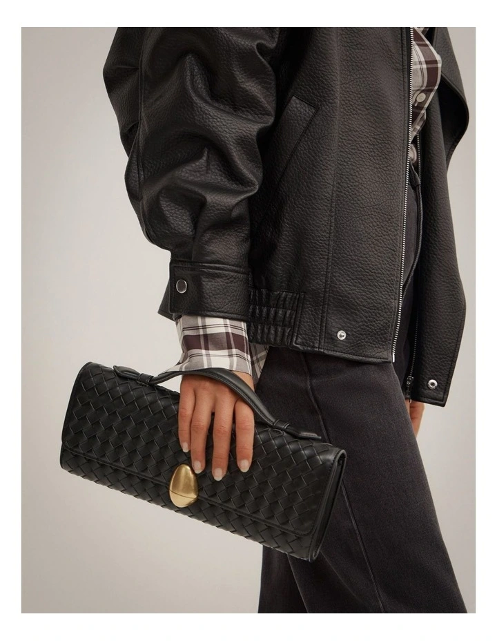 Erin Top Handle Bag in Black image 7