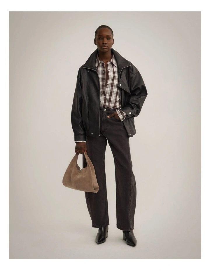 Hayden Mini Leather Bag in Walnut image 2