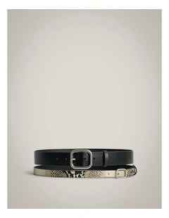 Eden Double Belt in Black