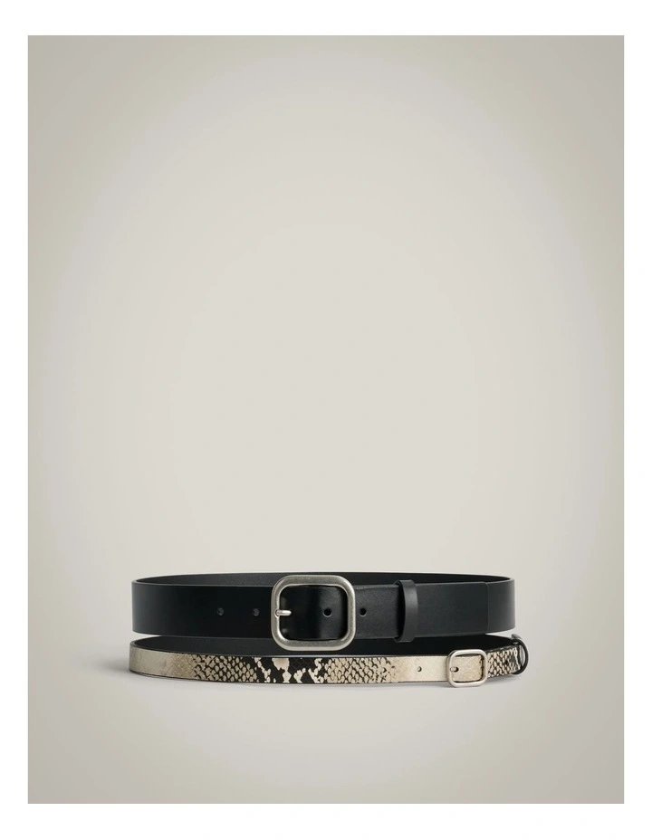 Eden Double Belt in Black image 1