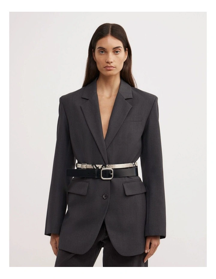 Eden Double Belt in Black image 2