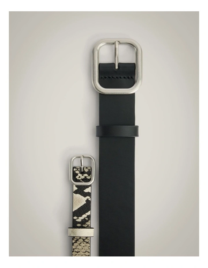 Eden Double Belt in Black image 5