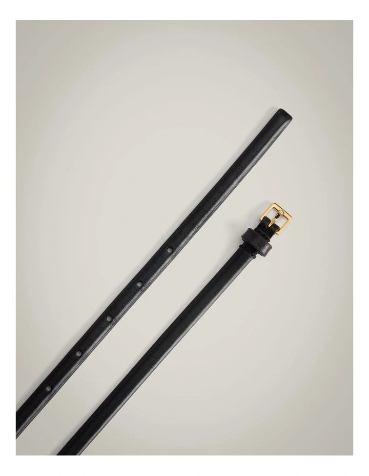 Mylah Skinny Belt in Black image 4