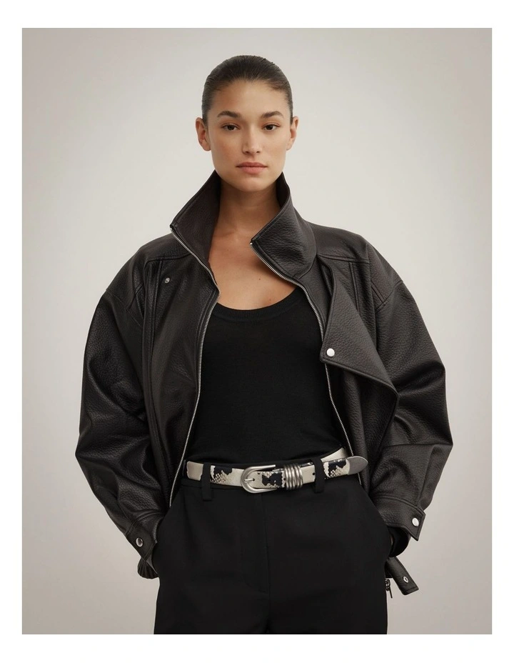 Clarissa Wide Belt in Snake Multi image 2