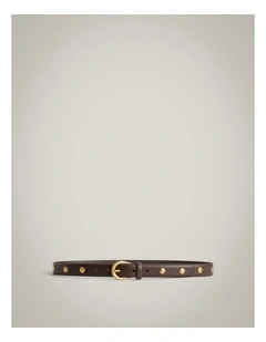 Lulu Studded Belt in Truffle