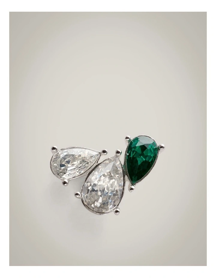 Greta Stud Earrings in Silver image 3