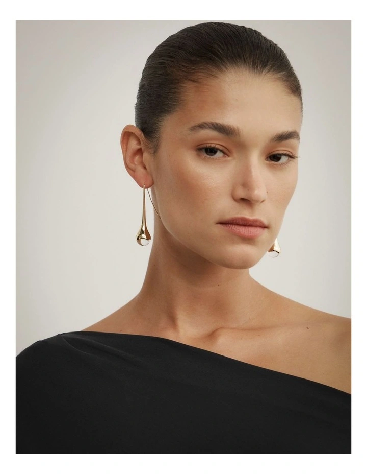 Morgan Drop Earrings in Gold image 2