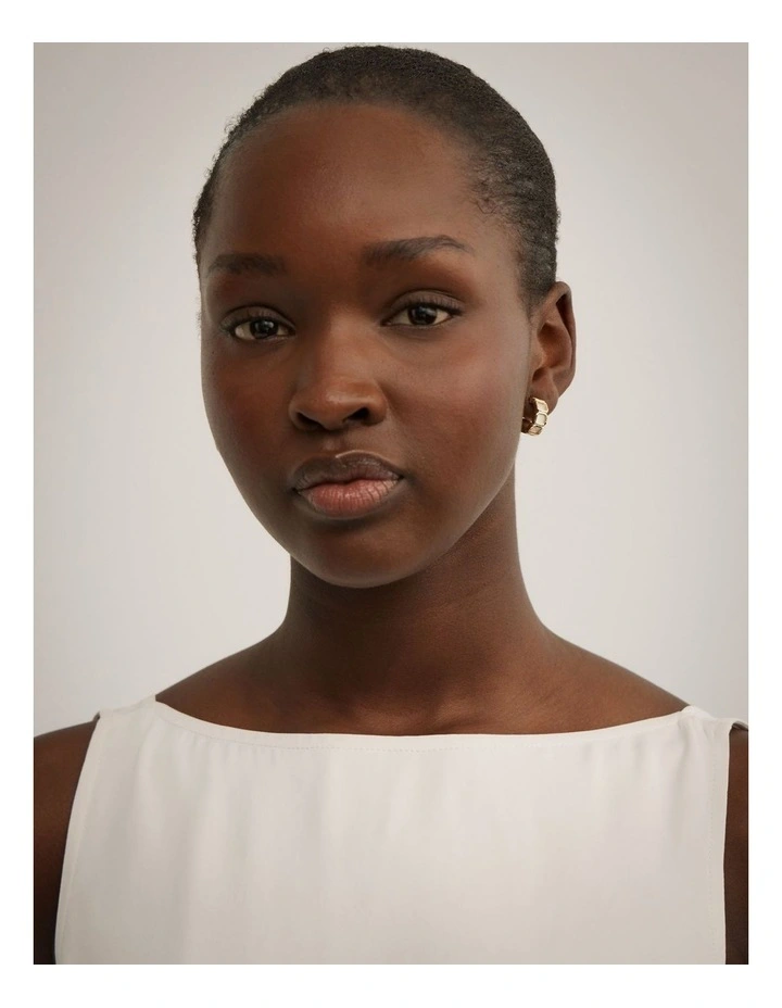 Rebecca Hoop Earrings in Gold image 2