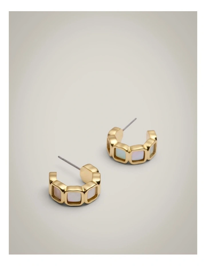 Rebecca Hoop Earrings in Gold image 4