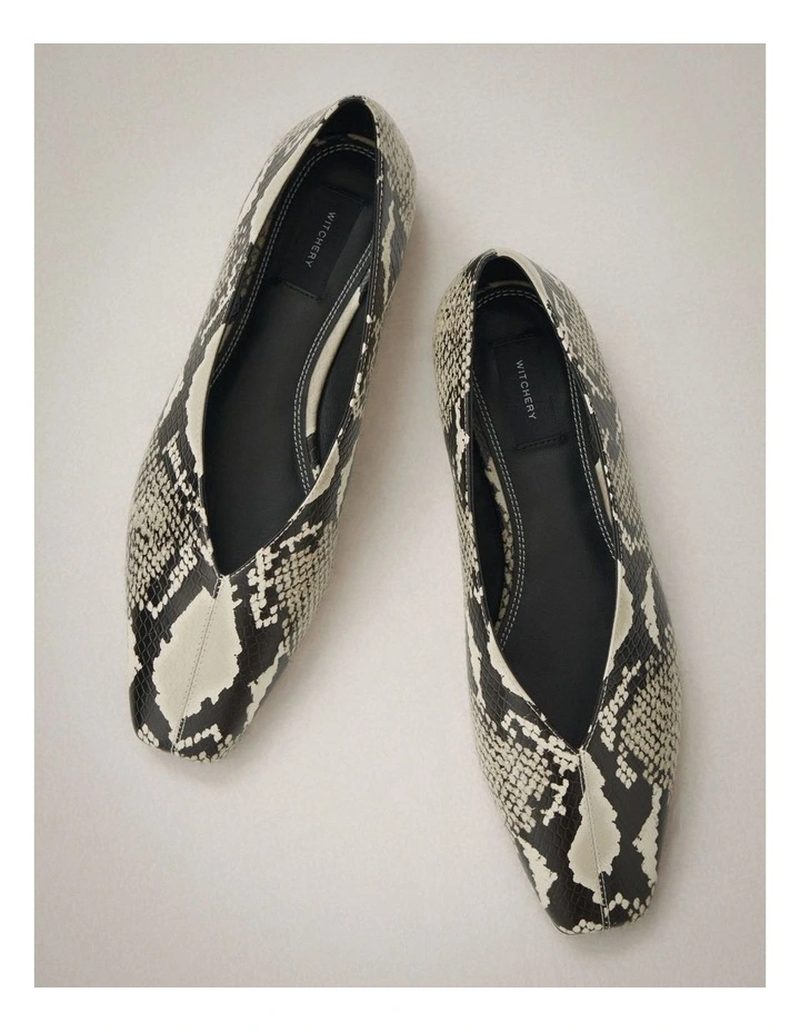 Andie Leather Flats in Snake Multi image 1