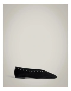 Andie Suede Flats in Black
