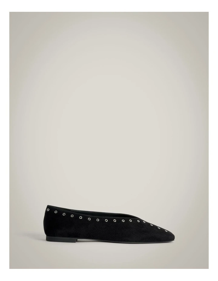 Andie Suede Flats in Black image 1
