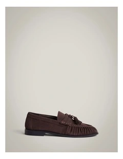 Zoe Suede Loafer in Espresso