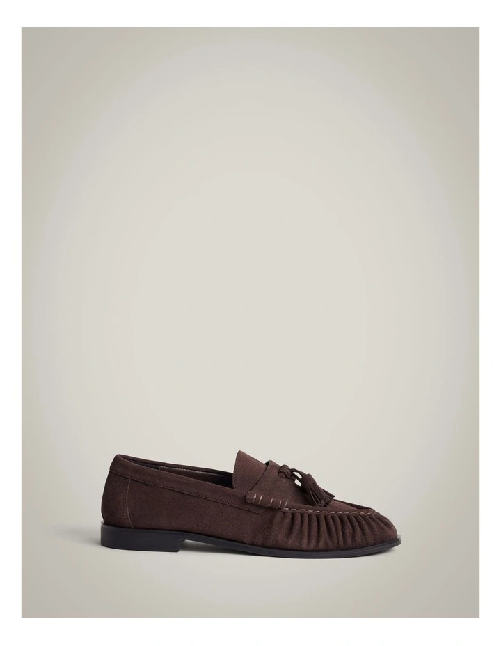 Zoe Suede Loafer in Espresso image 1