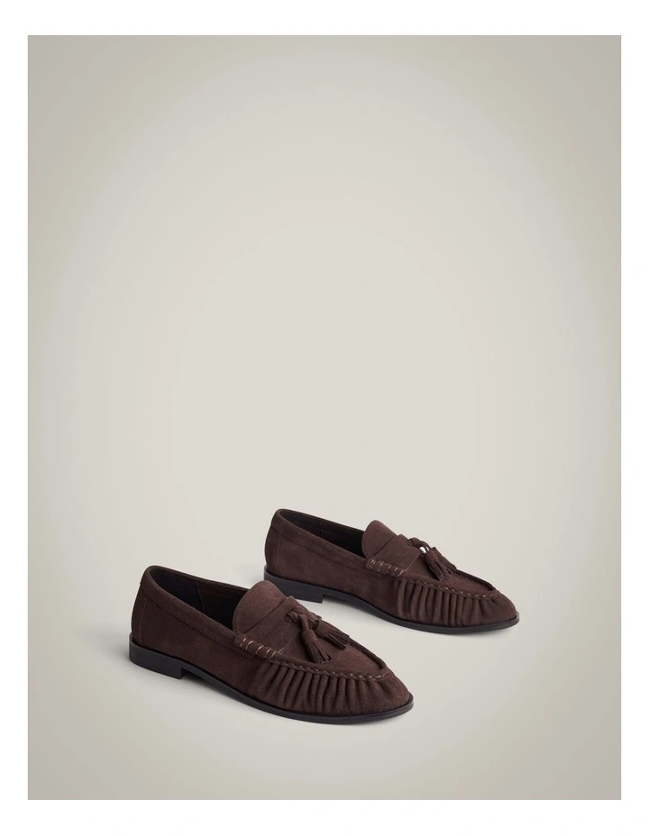 Zoe Suede Loafer in Espresso image 3