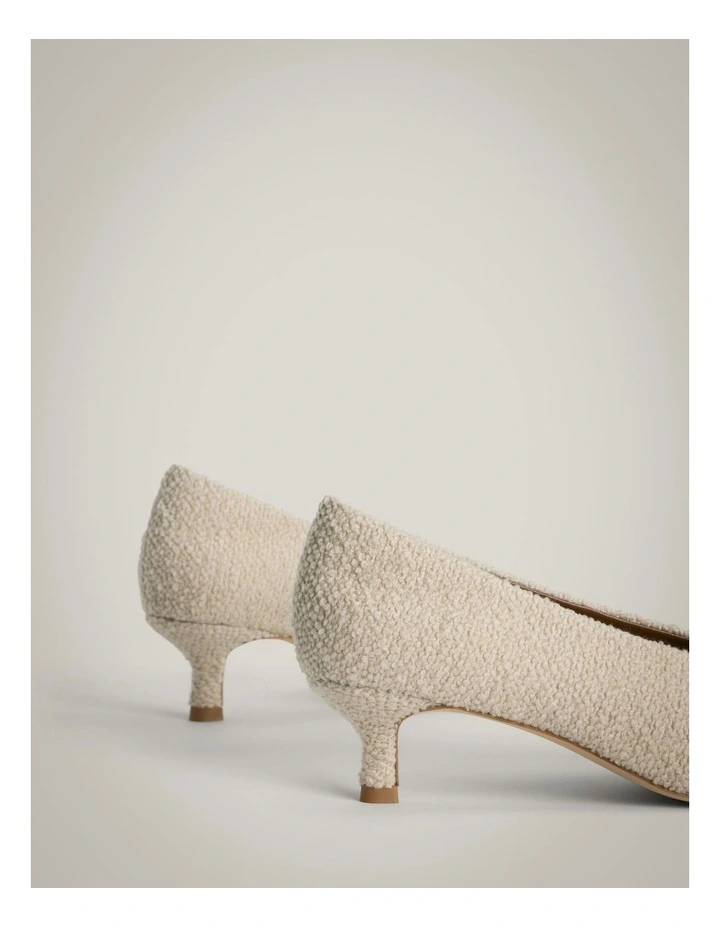 Isabella Textured Heels in Oat image 6