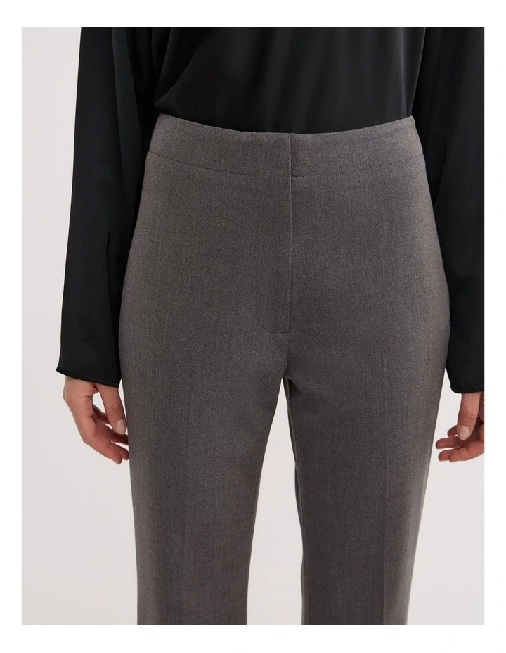 Slim Flare Pants in Mid Grey Marle image 3