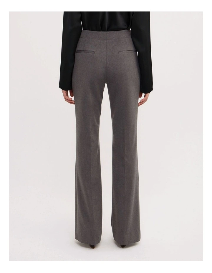 Slim Flare Pants in Mid Grey Marle image 4