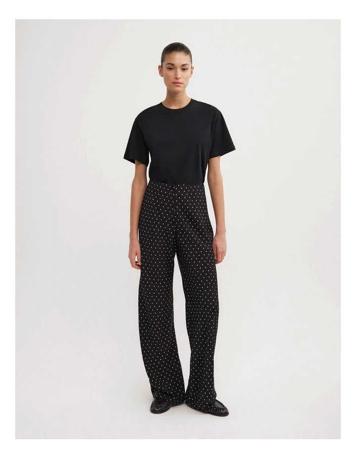 Bias Twill Pants in Black Polka Dot image 1