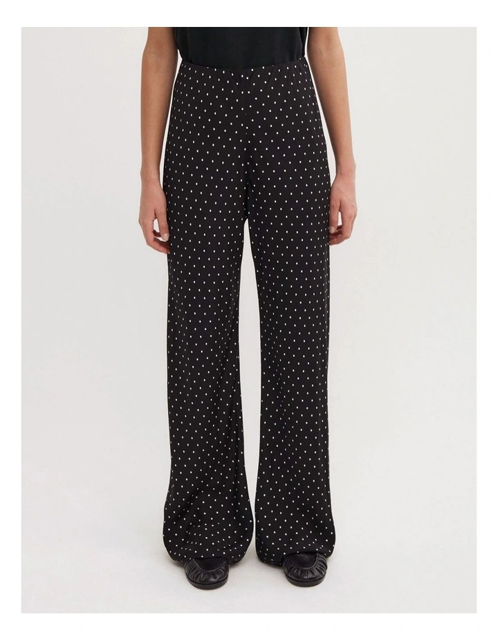 Bias Twill Pants in Black Polka Dot image 2