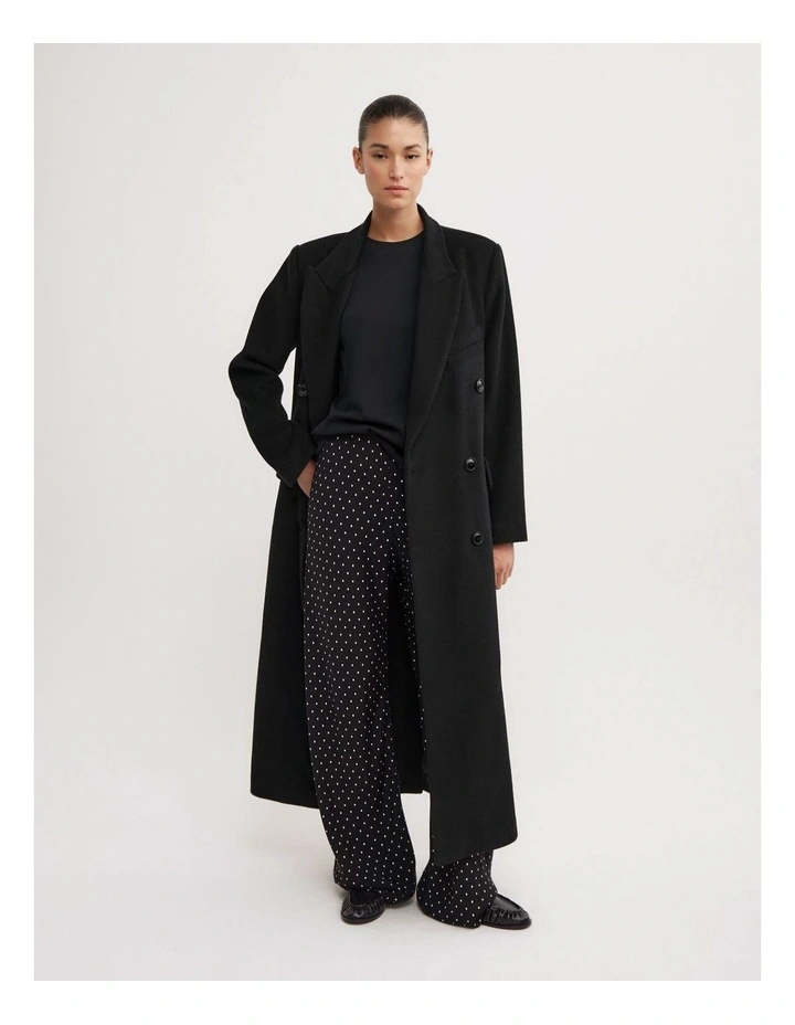 Bias Twill Pants in Black Polka Dot image 3