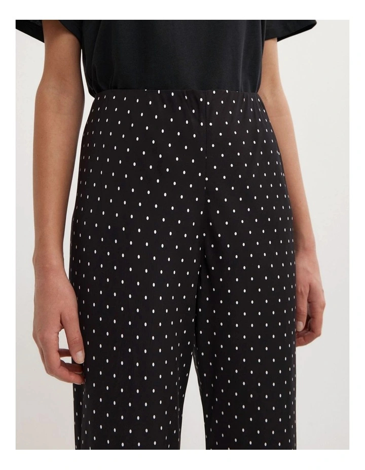 Bias Twill Pants in Black Polka Dot image 4
