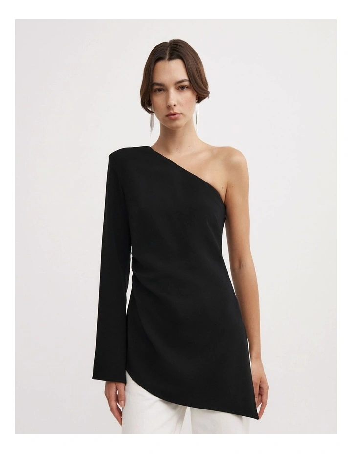 Off The Shoulder Top in Black image 1