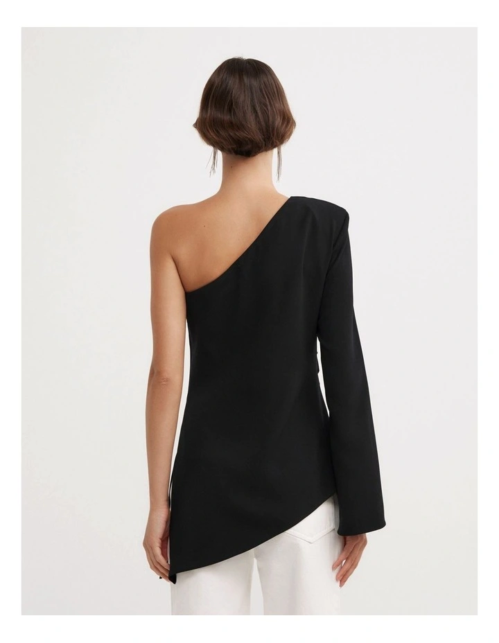 Off The Shoulder Top in Black image 5