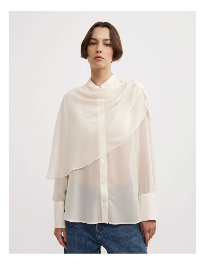 Scarf Shirt in Vanilla image 1