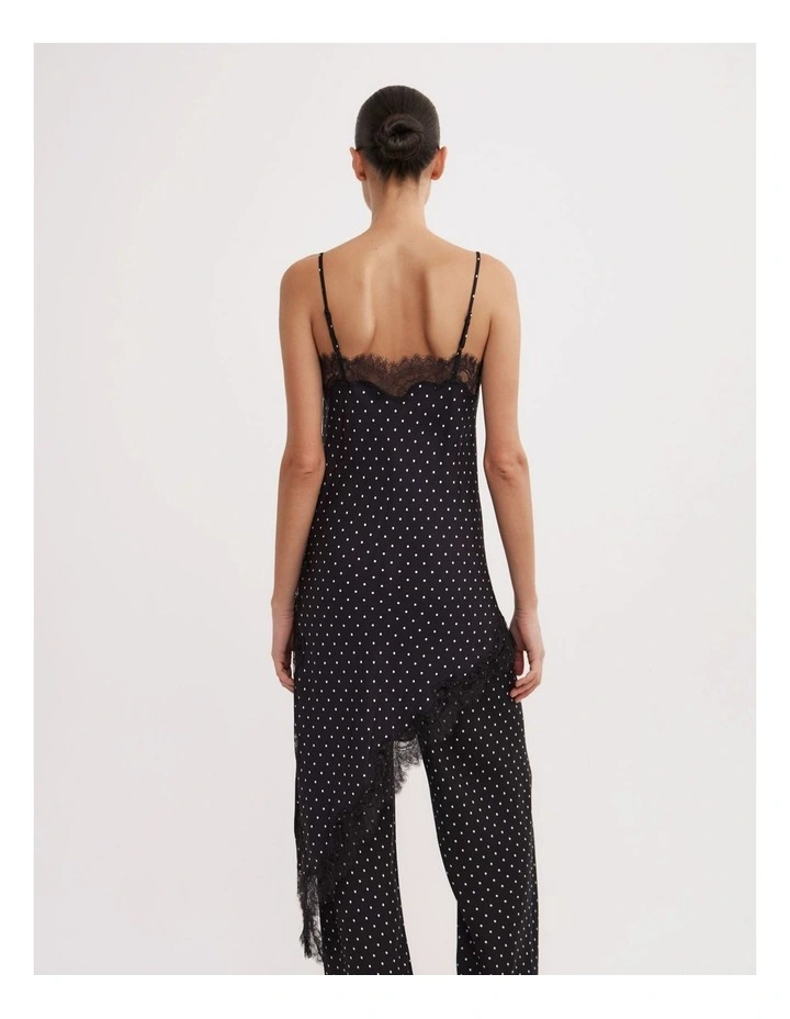 Asymmetric Tunic Top in Black Polka Dot image 5