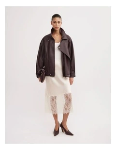 Lace Trim Skirt in Vanilla