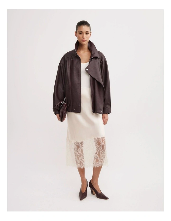 Lace Trim Skirt in Vanilla image 1