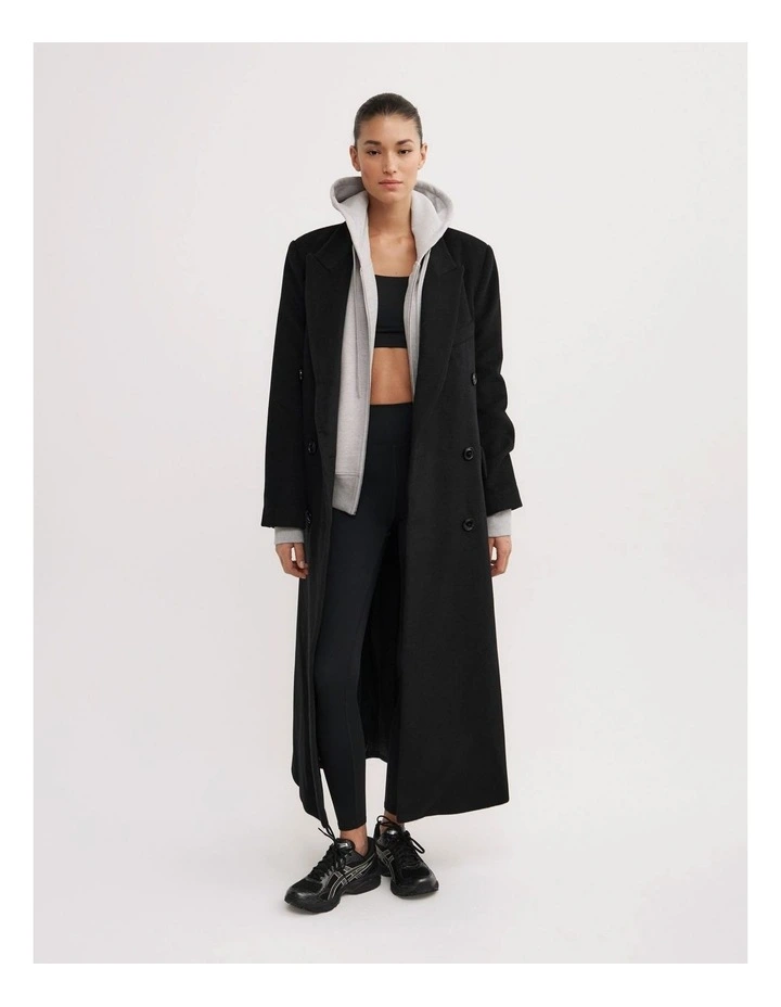 Zip Through Hoodie in Light Grey Marle image 5