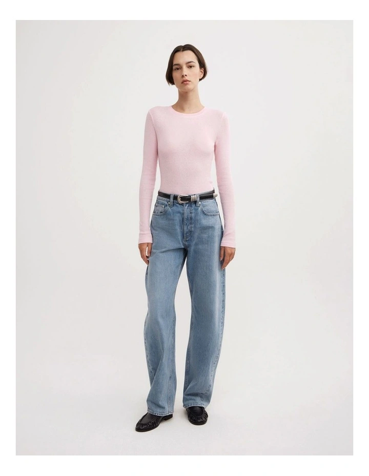 Fine Jersey Long Sleeve Top in Primrose image 2