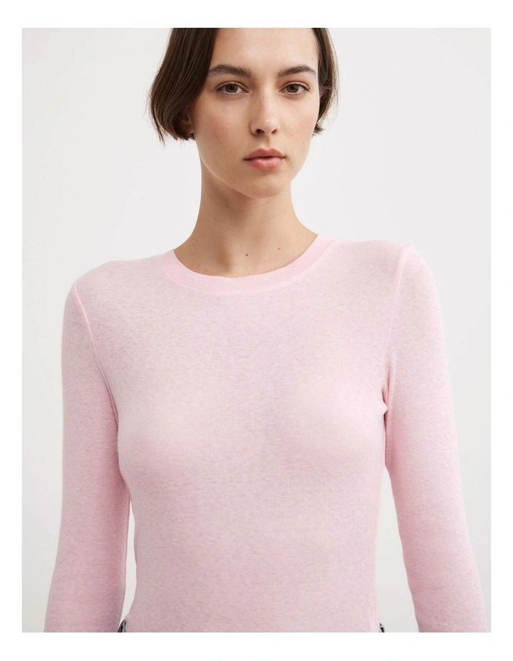 Fine Jersey Long Sleeve Top in Primrose image 3