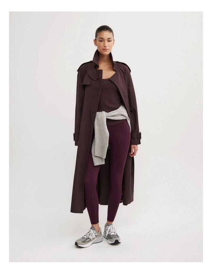 Scoop Neck Racer Tank Top in Aubergine image 3