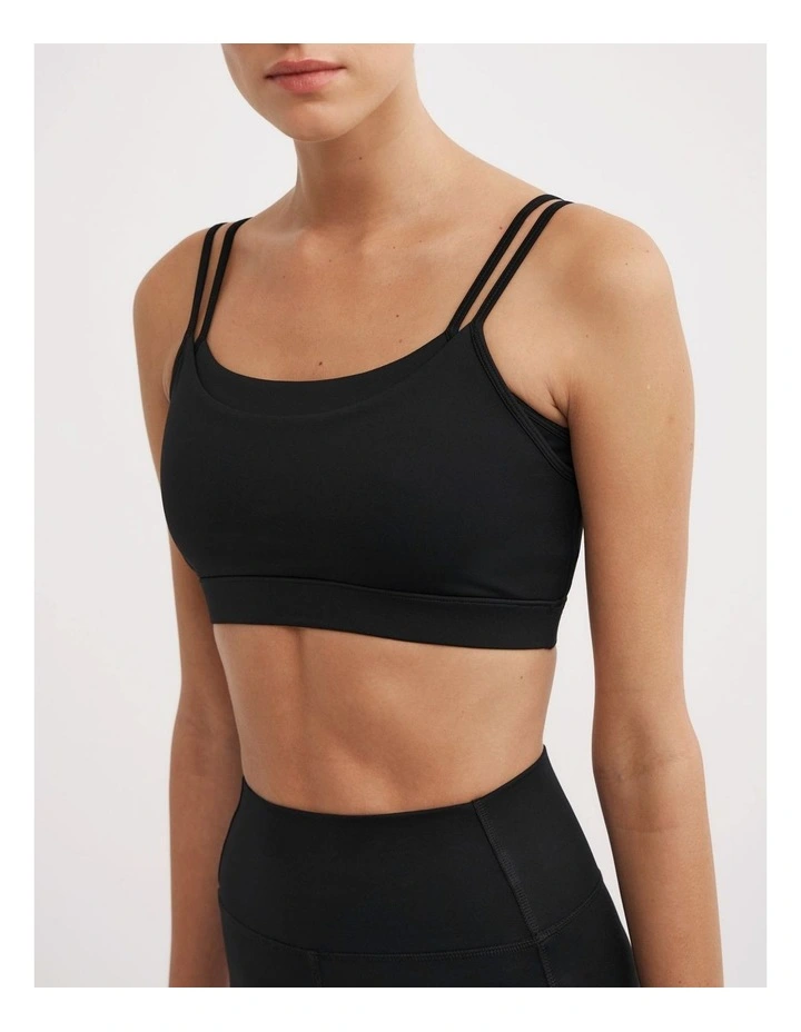Multi Layer Crop Top in Black image 3