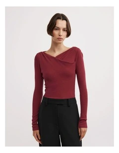 Crossover Detail Top in Ruby