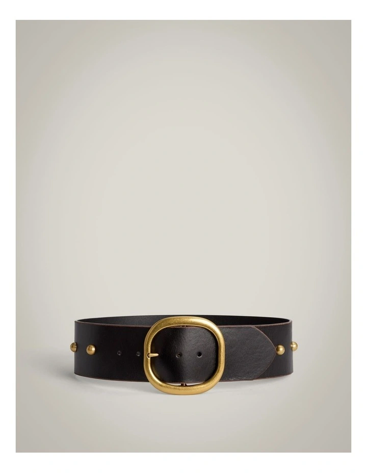 Tilly Studded Belt in Black image 1