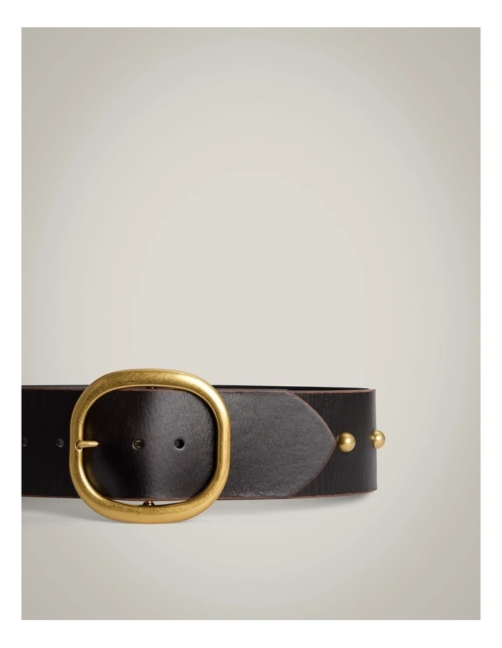 Tilly Studded Belt in Black image 3