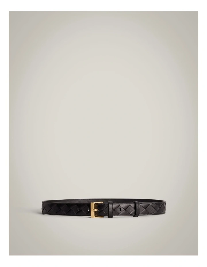 Simone Woven Belt in Black image 1