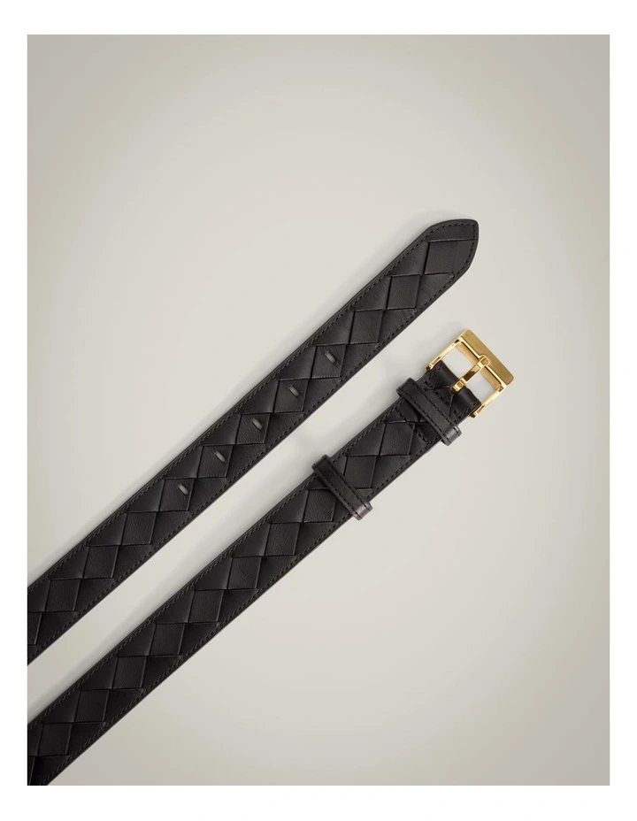 Simone Woven Belt in Black image 4