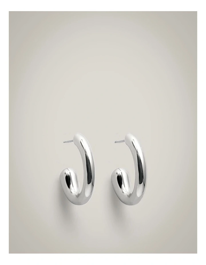 Molly Hoop Earrings in Silver image 5