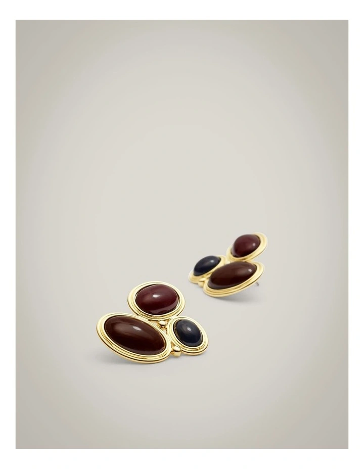 Thea Stud Earrings in Gold image 4