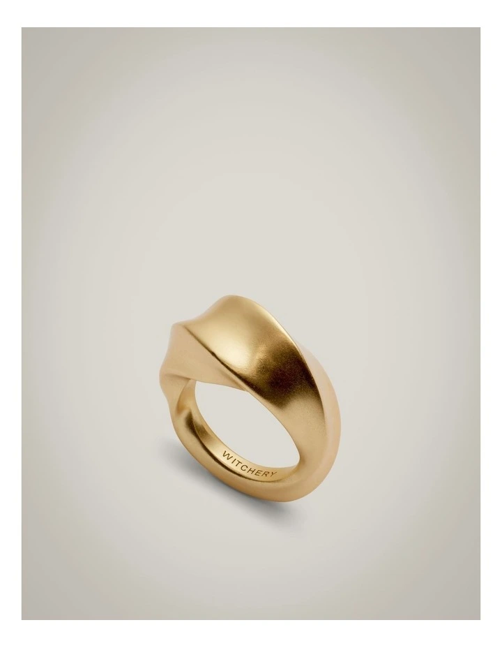 Tessa Twist Ring in Satin Gold image 1